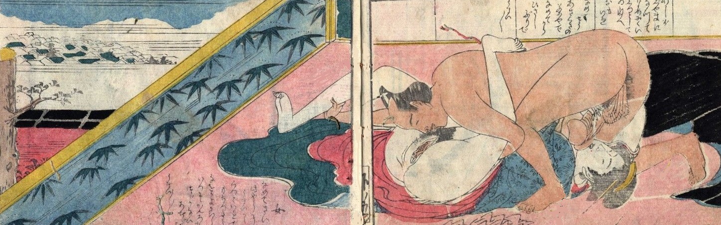 Man and woman performing muutal oral sex