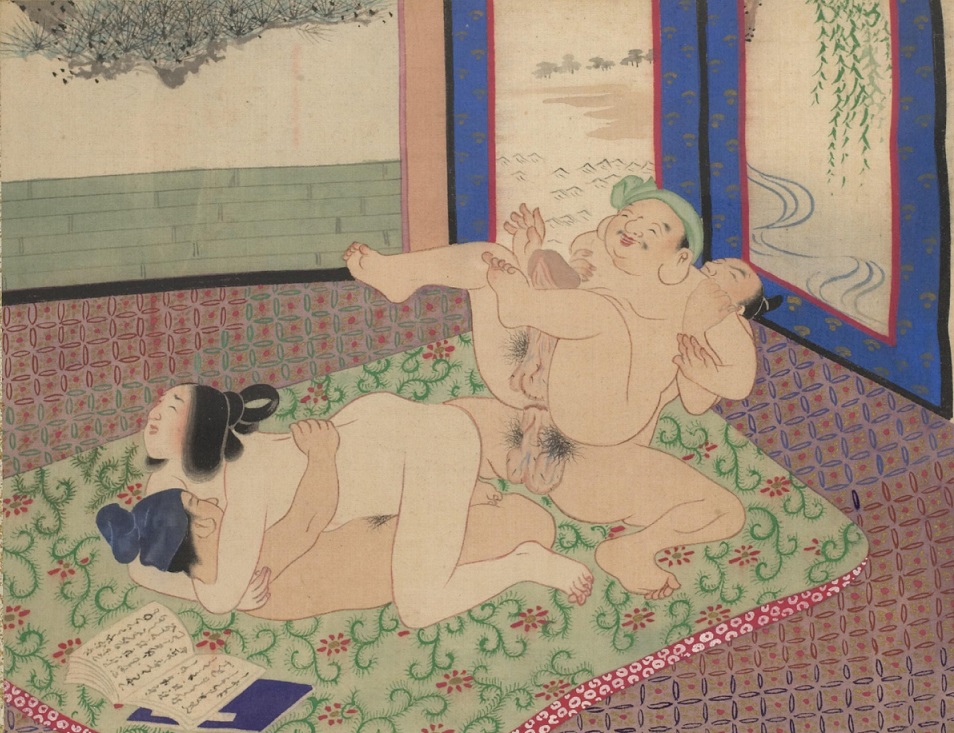 Four members of the Seven Lucky Gods making love including gay sex