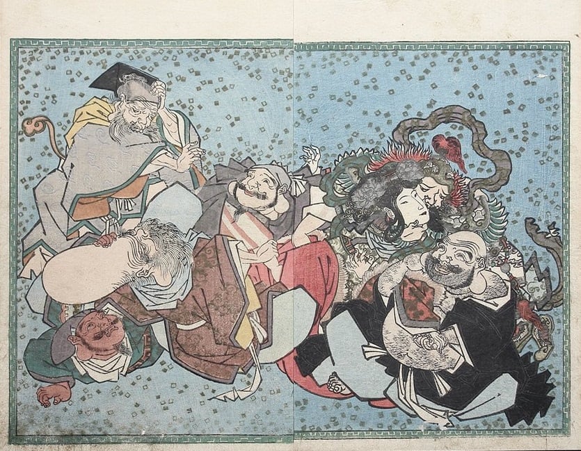 Orgy with the Seven Lucky Gods by Kunitora