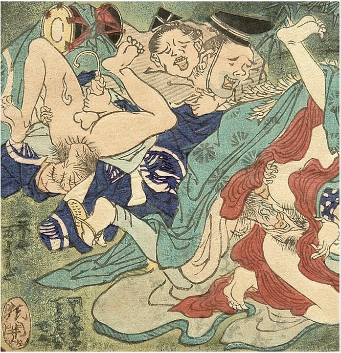 kyosai - homoerotic art - shunga