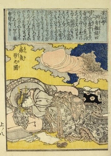 hokusai - shunga close-up - erotic dream