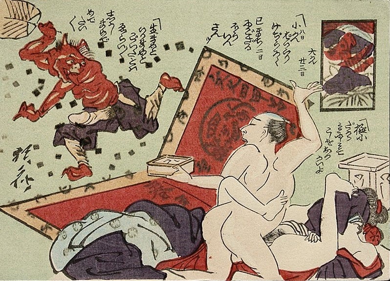 exorcism - kyosai - shunga - hana goyomi