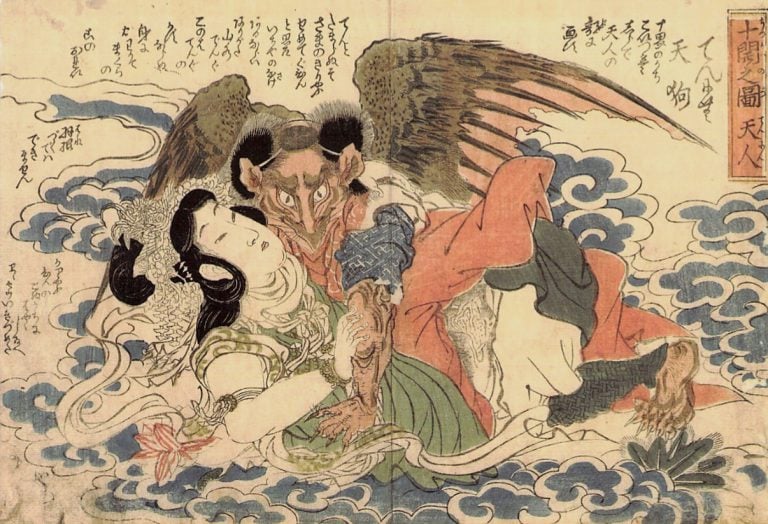 tengu demon making love to the Queen of the Island of Women