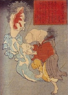 kuniyoshi - ghost and demons - shunga