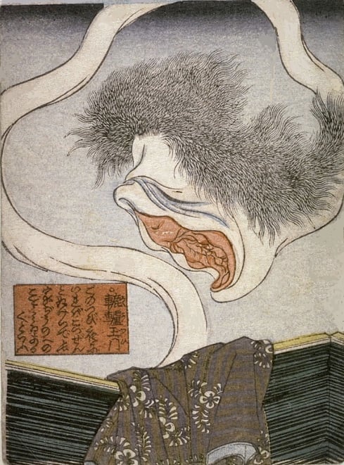 rokurokubi - kuniyoshi - shunga - long-necked demon