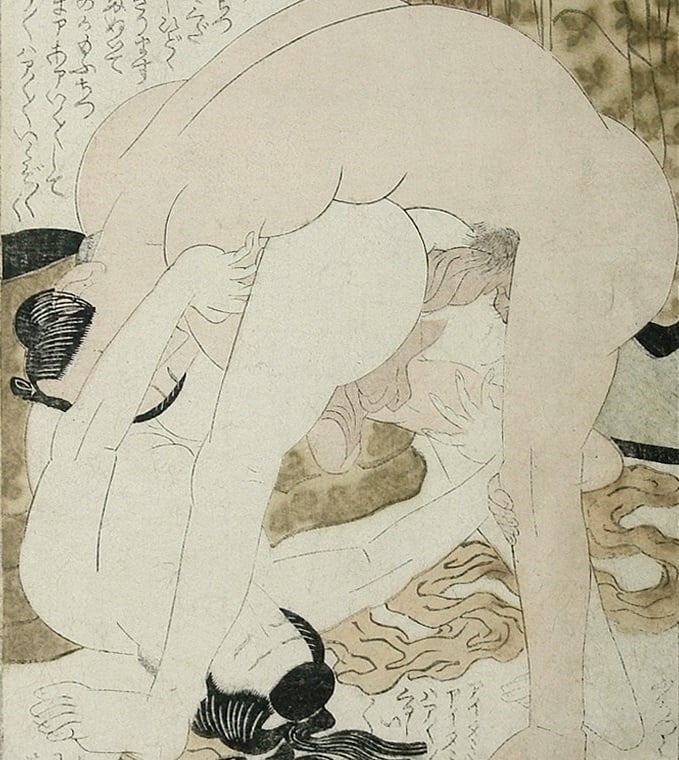 hokusai - shunga - unique erotic piece