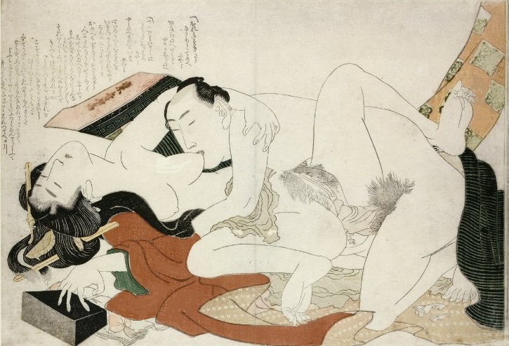 Hokusai - Models of Loving Couples - shunga