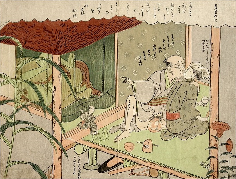 'The Fashionable Lusty Maneemon' by Suzuki Harunobu. Date: c.1770.