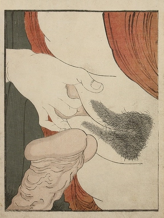 Pre-intercourse close up scene by Kuniyoshi