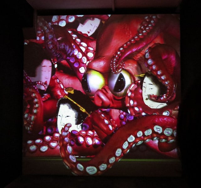red octopus with geisha heads