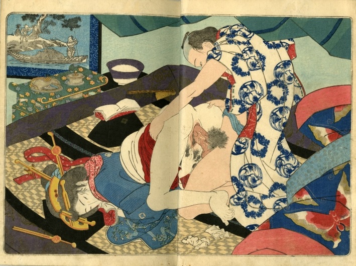 Utagawa Kunisada: High-class courtesan penetrated doggy-style