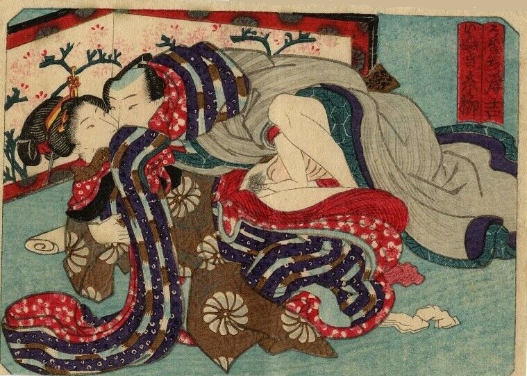 An impulsive rendezvous of a married couple by Utagawa school